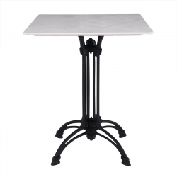 ΤΡΑΠΕΖΙ Sintered Stone-Μαντέμι Τετράνυχο, Επιφάνεια 11mm Απόχρωση White Marble  60x60  H73,5cm