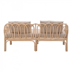 Σαλόνι Ytrone-Siderty pakoworld σετ 2τεμ rattan σε φυσική απόχρωση (80x80x45εκ)