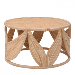 Σαλόνι Ytrone-Siderty pakoworld σετ 2τεμ rattan σε φυσική απόχρωση (80x80x45εκ)