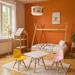 Ραφιέρα Montessori Zoilen pakoworld φυσικό-λευκό-ροζ mdf 50x30x80εκ