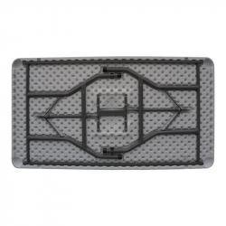 Τραπέζι catering-συνεδρίου Aprilia pakoworld λευκό μονοκόμματη επιφάνεια 152x76x74εκ