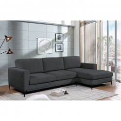 BANCO Καναπές Σαλονιού - Καθιστικού, Γωνία Αναστρέψιμος Ύφασμα Γκρι  302x172x105cm H.88cm