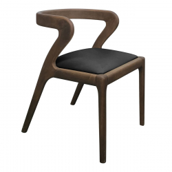 AVERY Καρέκλα Τραπεζαρίας, Απόχρωση Καρυδί, Pu Μαύρο  50x55x72cm AVERY Καρέκλα Τραπεζαρίας, Απόχρωση Καρυδί, Pu Μαύρο  50x55x72cm