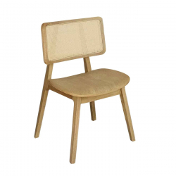 LORIAN Καρέκλα Τραπεζαρίας, Απόχρωση Φυσικό  48x54x82cm