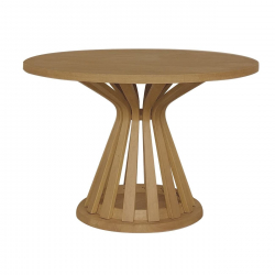 FABIO Τραπέζι Τραπεζαρίας, MDF Απόχρωση Φυσικό  Φ120x75cm