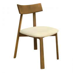 CORNEL Καρέκλα Τραπεζαρίας, Απόχρωση Φυσικό, Pu Εκρού  48x54x82cm