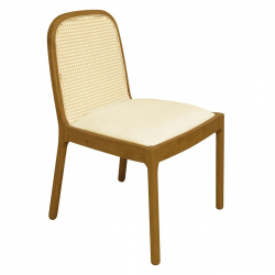 HENLEY Καρέκλα Τραπεζαρίας, Απόχρωση Φυσικό, Pu Εκρού  53x56x84cm