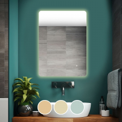 LED-5 Καθρέπτης Τοίχου - Φωτιζόμενος - Αφής, με 3 επιλογές εναλλαγής χρωμάτων  60x80cm