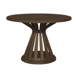 FABIO Τραπέζι Τραπεζαρίας, MDF Απόχρωση Καρυδί  Φ120x75cm