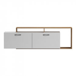 Έπιπλο τηλεόρασης Tobler pakoworld σε oak- λευκή απόχρωση 170x40x53εκ