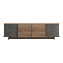 Έπιπλο τηλεόρασης Zafore  pakoworld σε oak-καφέ antique απόχρωση 180x33x50εκ
