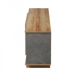 Έπιπλο τηλεόρασης Zafore  pakoworld σε oak-καφέ antique απόχρωση 180x33x50εκ
