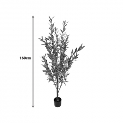 Διακοσμητικό φυτό Olive tree II σε γλάστρα Inart πράσινο pp Υ160εκ