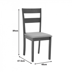 Καρέκλα Dallan  pakoworld σε καρυδί απόχρωση 40x47.5x89εκ