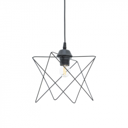 Φωτιστικό οροφής Langit pakoworld Ε27 μέταλλο μάυρο 18x18x65εκ