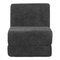 Πολυθρόνα-Κρεβάτι Ferderina pakoworld ύφασμα σε ανθρακί απόχρωση 90x76x65εκ