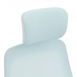 Καρέκλα γραφείου Peja pakoworld mesh ύφασμα σιελ-σκελετός λευκό 58x60x107-117εκ