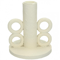 Κηροπήγιο ArteLibre Λευκό Polyresin 11x11x12.4cm