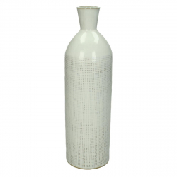 Βάζο ArteLibre Λευκό Πέτρα 9.3x9.3x32cm