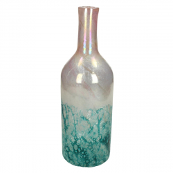 Βάζο ArteLibre Τιρκουάζ Γυαλί 12x12x36cm