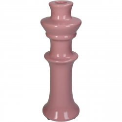 Κηροπήγιο ArteLibre Ροζ Κεραμικό 8x8x24cm
