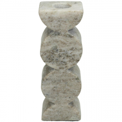 Κηροπήγιο ArteLibre Μπεζ Μάρμαρο 5x4x15.5cm