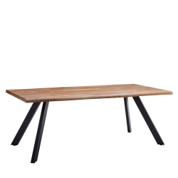 Τραπέζι Τραπεζαρίας ArteLibre AOSA Honey Maple/Μαύρο MDF/Μέταλλο 180x90x76cm Τραπέζι Τραπεζαρίας ArteLibre AOSA Honey Maple/Μαύρο MDF/Μέταλλο 180x90x76cm
