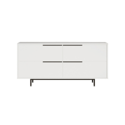 Μπουφές ArteLibre CARTMEL Λευκό Μοριοσανίδα/Μέταλλο 44.5x160x74.3cm