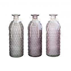 Βάζο ArteLibre Μπουκάλι Γυαλί 8x25cm Σε 3 Χρώματα