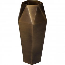 Βάζο ArteLibre Μπρονζέ Μέταλλο 11.5x11.5x25.5cm