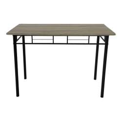 Τραπεζαρία Roza II pakoworld σετ 5τμχ mdf σε γκρι απόχρωση με γκρι μεταλλικά πόδια 110x60x74εκ