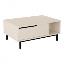 Τραπέζι σαλονιού Frixton pakoworld σε cappuccino απόχρωση 90x60x37.5εκ