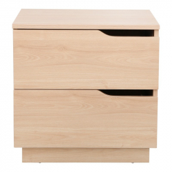 Κομοδίνο Verena I pakoworld σε φυσική απόχρωση 48x40x48εκ