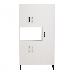 Ντουλάπα κουζίνας Defne pakoworld σε λευκή απόχρωση  89x37.5x160εκ