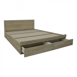 Κρεβάτι Olympus pakoworld με συρτάρι σε φυσική απόχρωση 160x200εκ