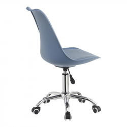 Καρέκλα γραφείου εργασίας Gaston II pakoworld pp-pu σε απόχρωση ανοιχτό μπλε 48x57x80-93εκ