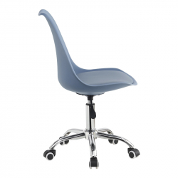 Καρέκλα γραφείου εργασίας Gaston II pakoworld pp-pu σε απόχρωση ανοιχτό μπλε 48x57x80-93εκ