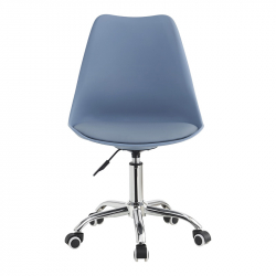 Καρέκλα γραφείου εργασίας Gaston II pakoworld pp-pu σε απόχρωση ανοιχτό μπλε 48x57x80-93εκ