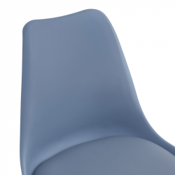 Καρέκλα γραφείου εργασίας Gaston II pakoworld pp-pu σε απόχρωση ανοιχτό μπλε 48x57x80-93εκ