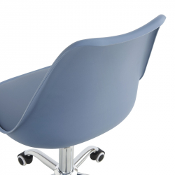 Καρέκλα γραφείου εργασίας Gaston II pakoworld pp-pu σε απόχρωση ανοιχτό μπλε 48x57x80-93εκ