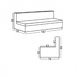 BIZ Καναπές - Κρεβάτι Σαλονιού Καθιστικού - Ύφασμα Πράσινο  167x75x70cm /Κρεβάτι 167x87x32