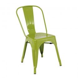 RELIX Καρέκλα Στοιβαζόμενη, Μέταλλο Βαφή Lime  44x49x84cm