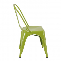 RELIX Καρέκλα Στοιβαζόμενη, Μέταλλο Βαφή Lime  44x49x84cm