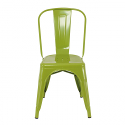 RELIX Καρέκλα Στοιβαζόμενη, Μέταλλο Βαφή Lime  44x49x84cm