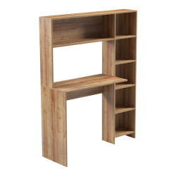 Γραφείο με βιβλιοθήκη Janson pakoworld σε oak απόχρωση 113.2x40x141.8εκ