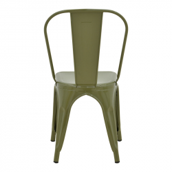 Καρέκλα Utopia pakoworld μέταλλο σε χακι απόχρωση 44x44x85εκ