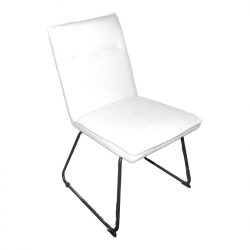 Καρέκλα Essential pakoworld ύφασμα μπεζ-πόδι μάυρο μεταλλικό 54x59x89εκ