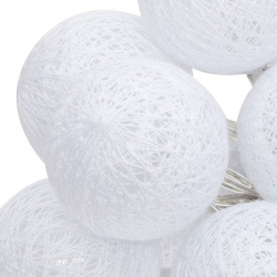 Διακοσμητικά λαμπάκια led Batoni pakoworld pvc σε λευκή απόχρωση Φ3.5x260εκ