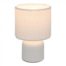 Επιτραπέζιο φωτιστικό Jela pakoworld σε λευκή απόχρωση Φ14x22εκ