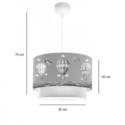 Παιδικό φωτιστικό οροφής Balon pakoworld σε πράσιινο-κρέμα απόχρωση Φ30x20εκ